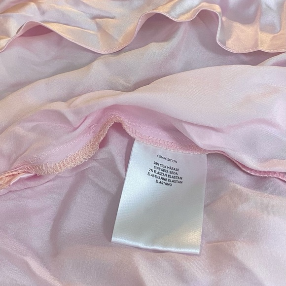 Manuri Lilly 2.4 Mini Skirt Pink Silk Size M - Picture 7 of 7